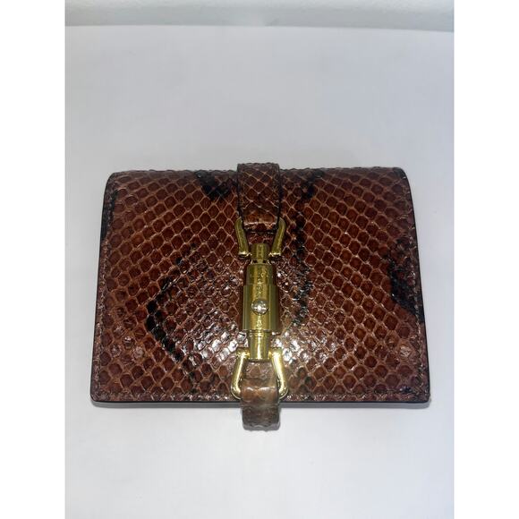 Gucci Snake Print Compact Wallet - Picture 2 of 8